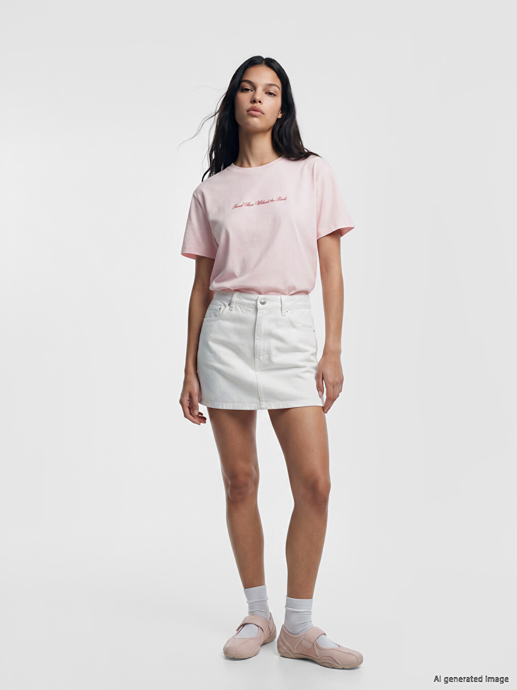 Crew Neck Printed Women's T-Shirt-1