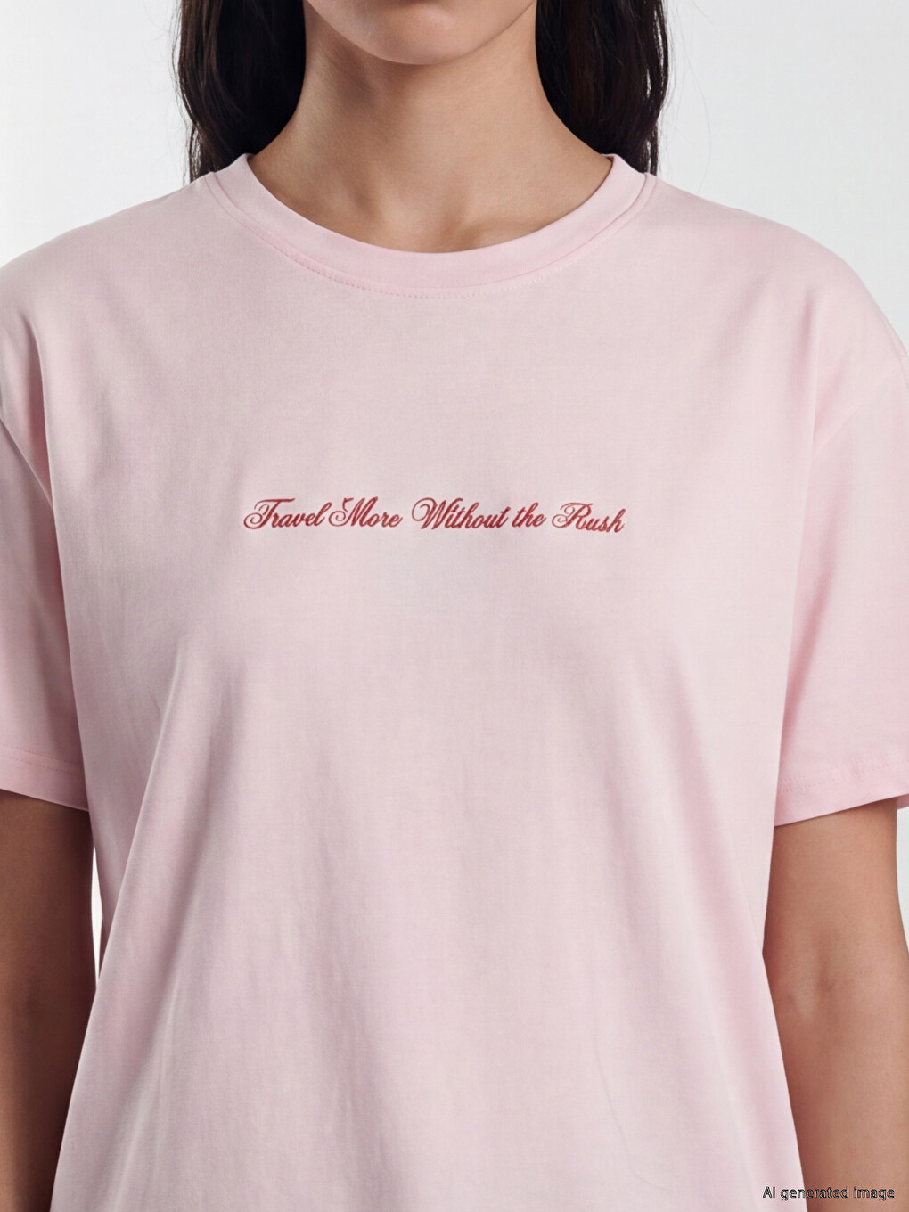 Crew Neck Printed Women's T-Shirt-2