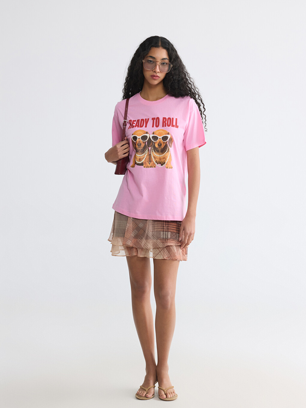 Crew Neck Printed Women's T-Shirt-1