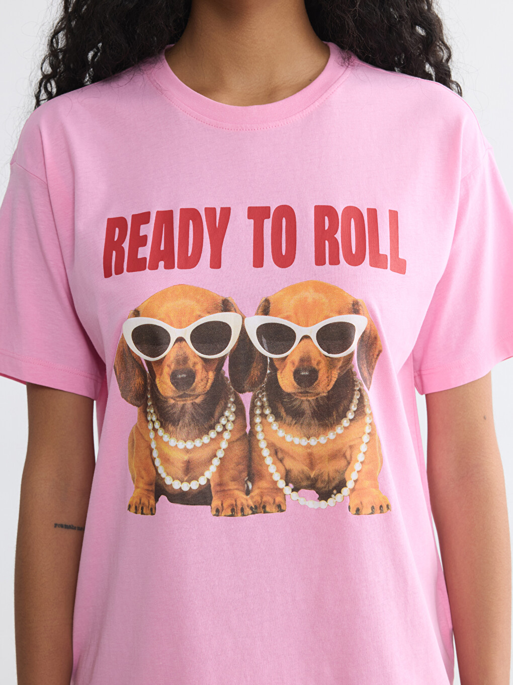 Crew Neck Printed Women's T-Shirt-2