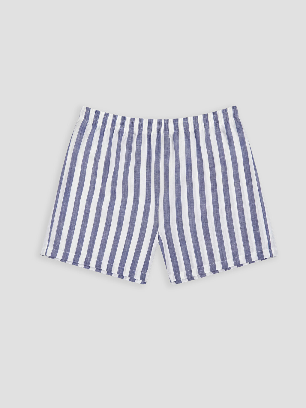 Lacivert Relax Fit Pamuklu Çizgili Erkek Boxer 2'li-2