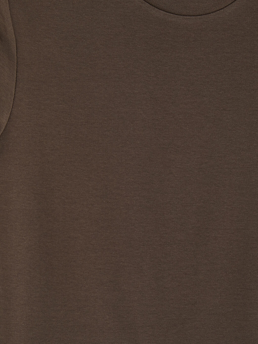 Kahverengi Bisiklet Yaka Kadın Tişört-2