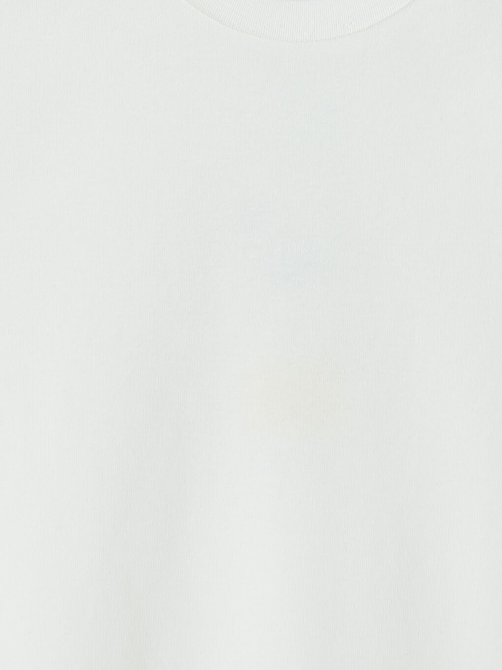 Beyaz Bisiklet Yaka Kadın Tişört-2