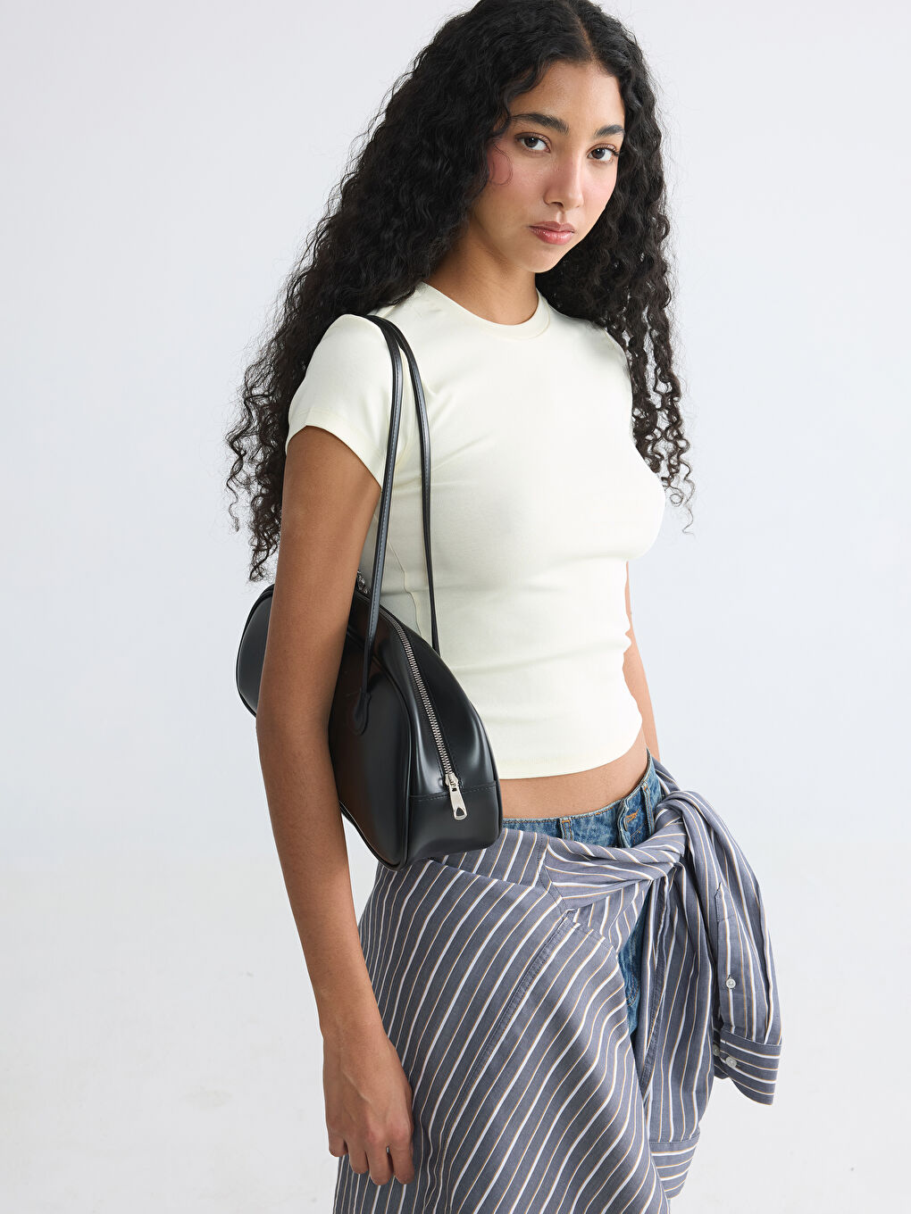 Sarı Bisiklet Yaka Kadın Tişört