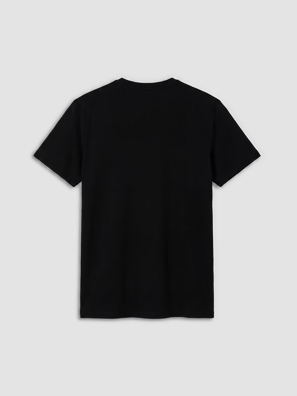 Siyah Slim Fit Basic Esnek Erkek Tişört 2'li-4