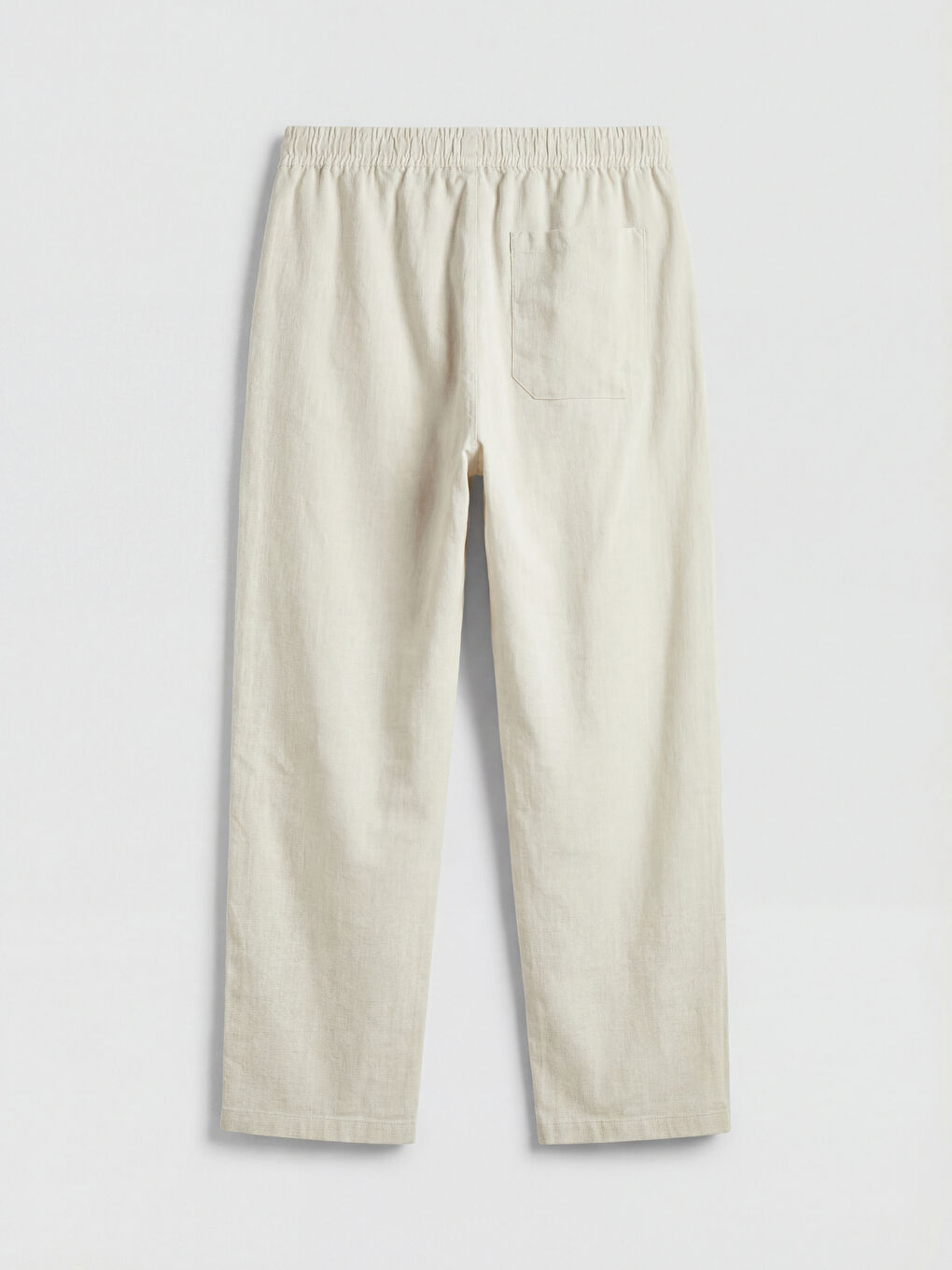 Bej Pamuklu Rahat Kalıp Erkek Pantolon-1