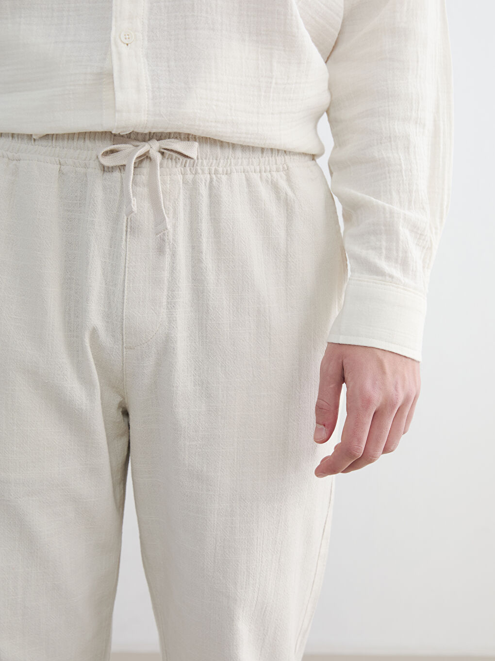 Bej Rahat Kalıp Erkek Pantolon-2