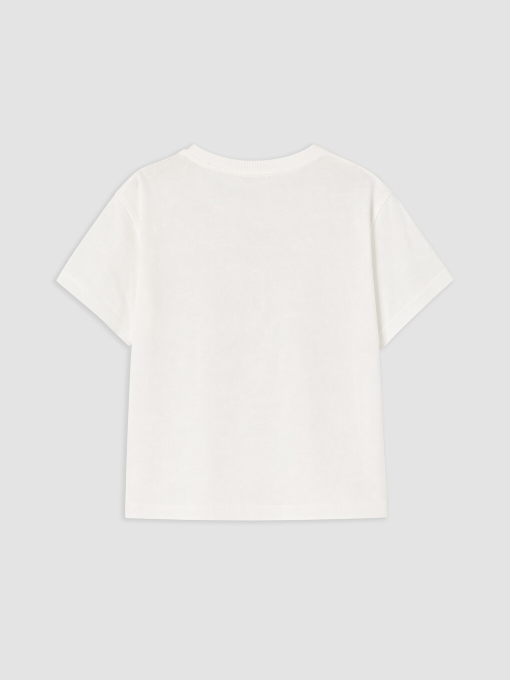 Crew Neck Printed Front Tie Girls' T-shirt-1