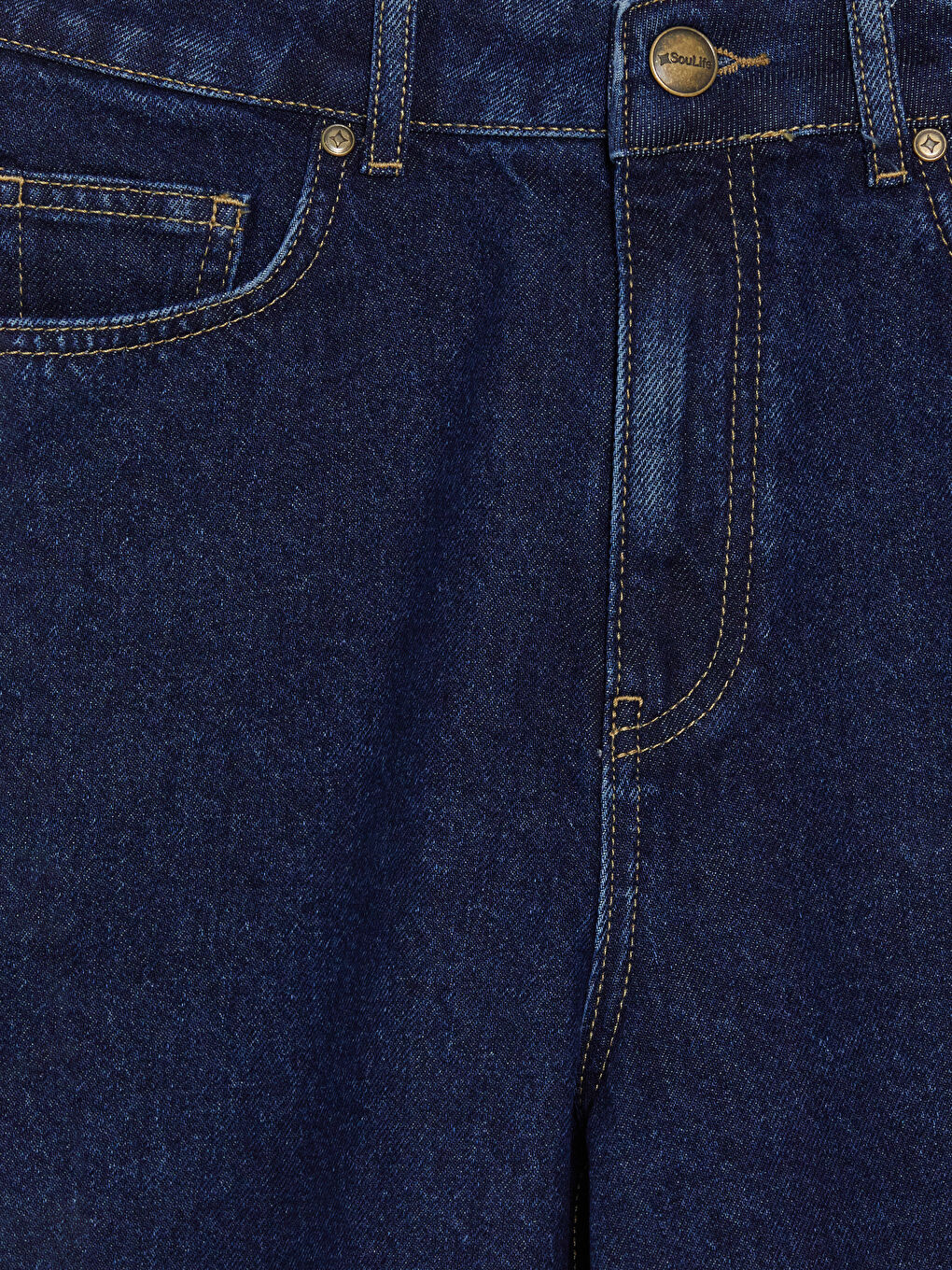 Lacivert Regular Fit Kadın Jean Şort-7