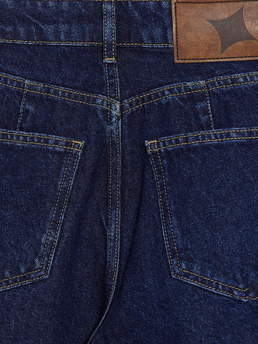 Lacivert Regular Fit Kadın Jean Şort-8