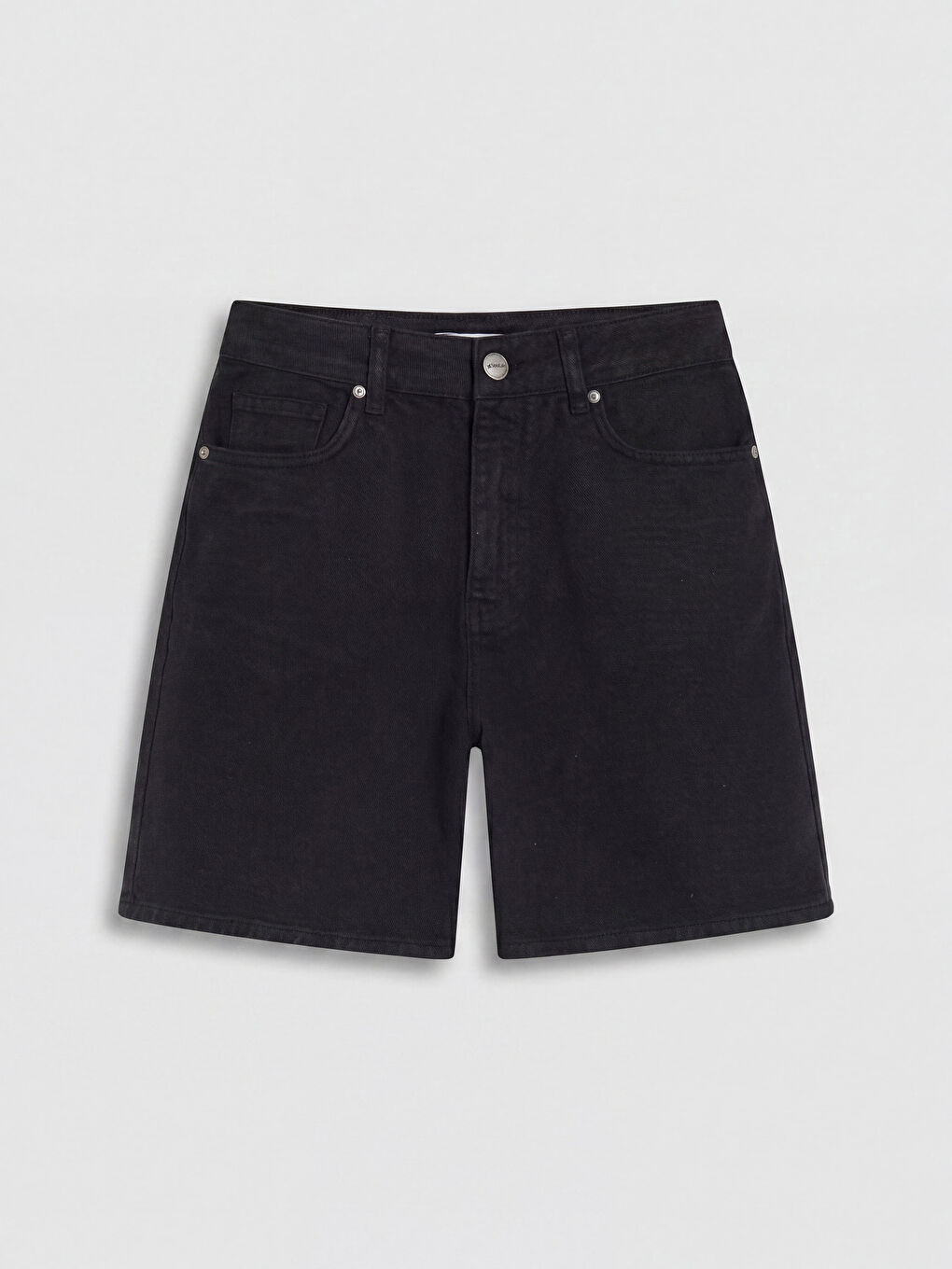 Siyah Regular Fit Kadın Jean Şort