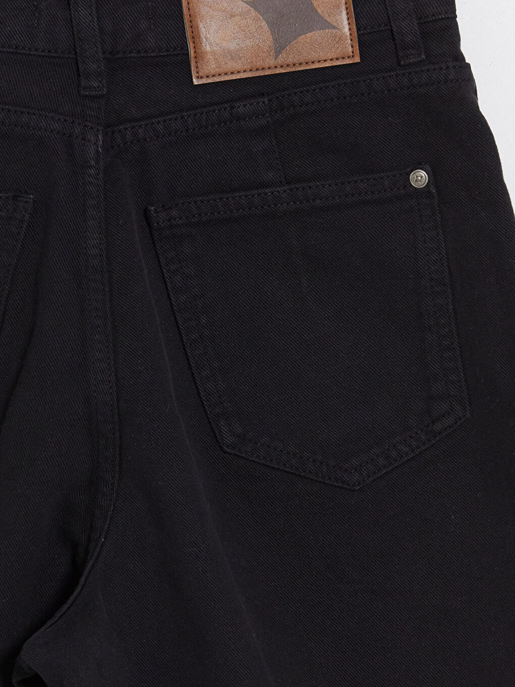 Siyah Regular Fit Kadın Jean Şort-3