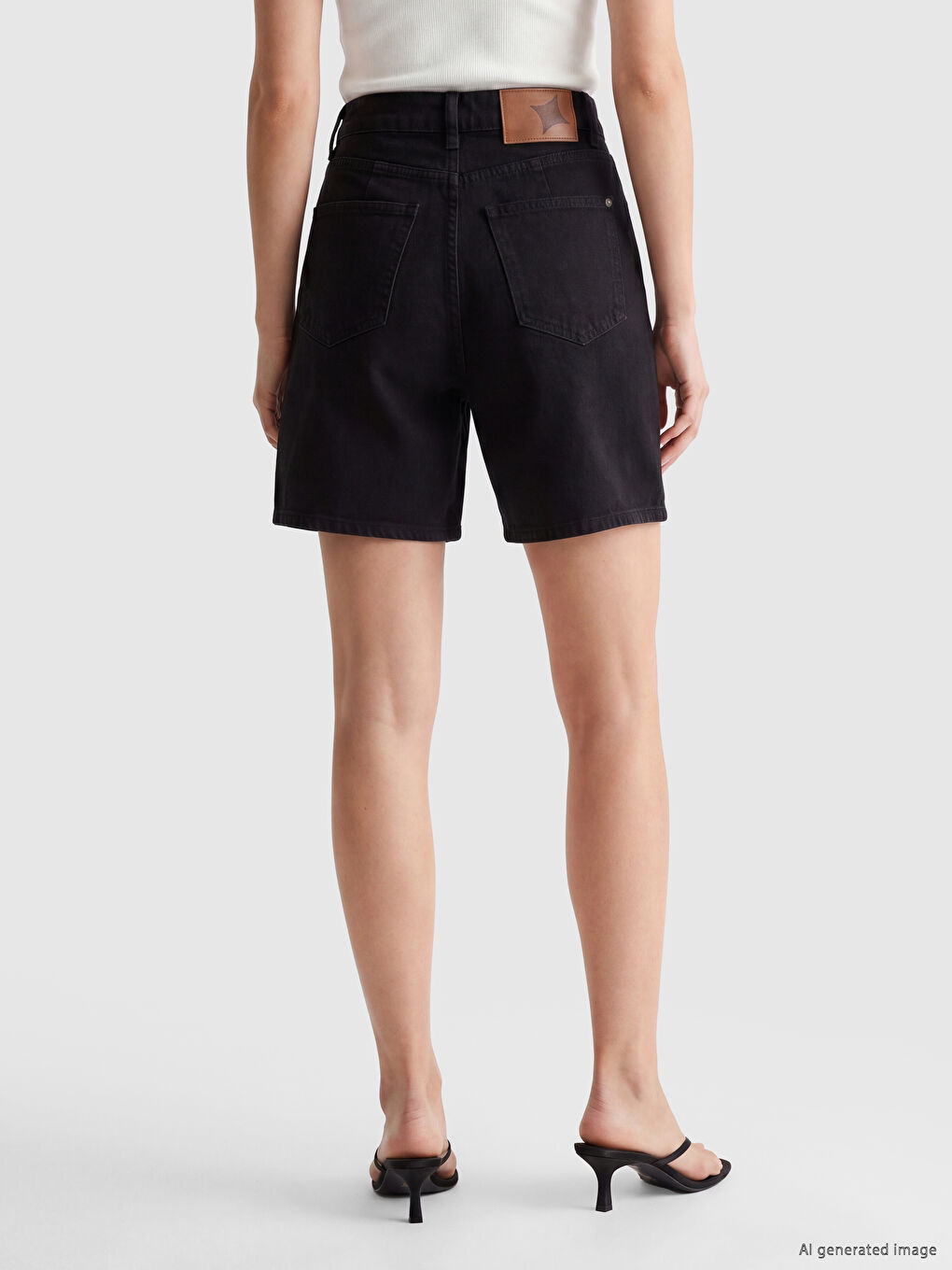 Regular Fit Women's Jean Shorts-3