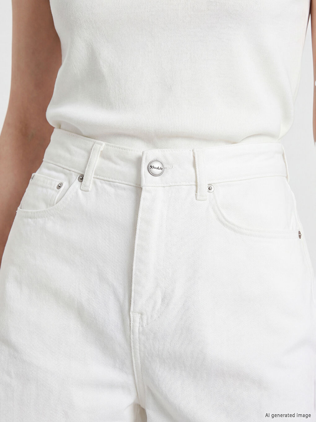 Regular Fit Women's Jean Shorts-3