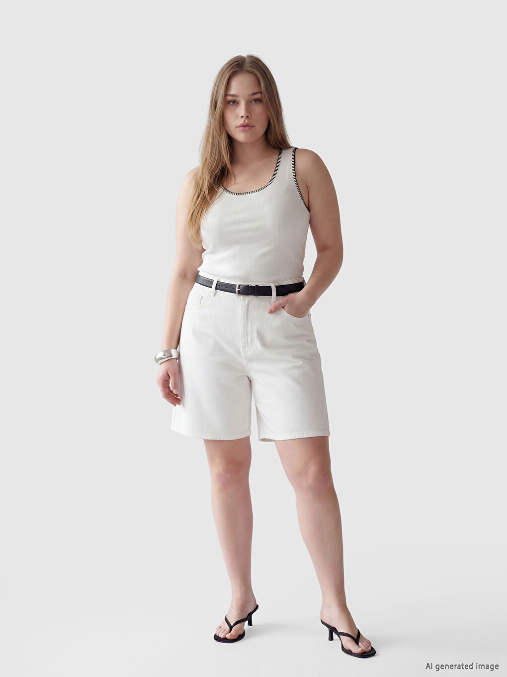 Regular Fit Women's Jean Shorts-1