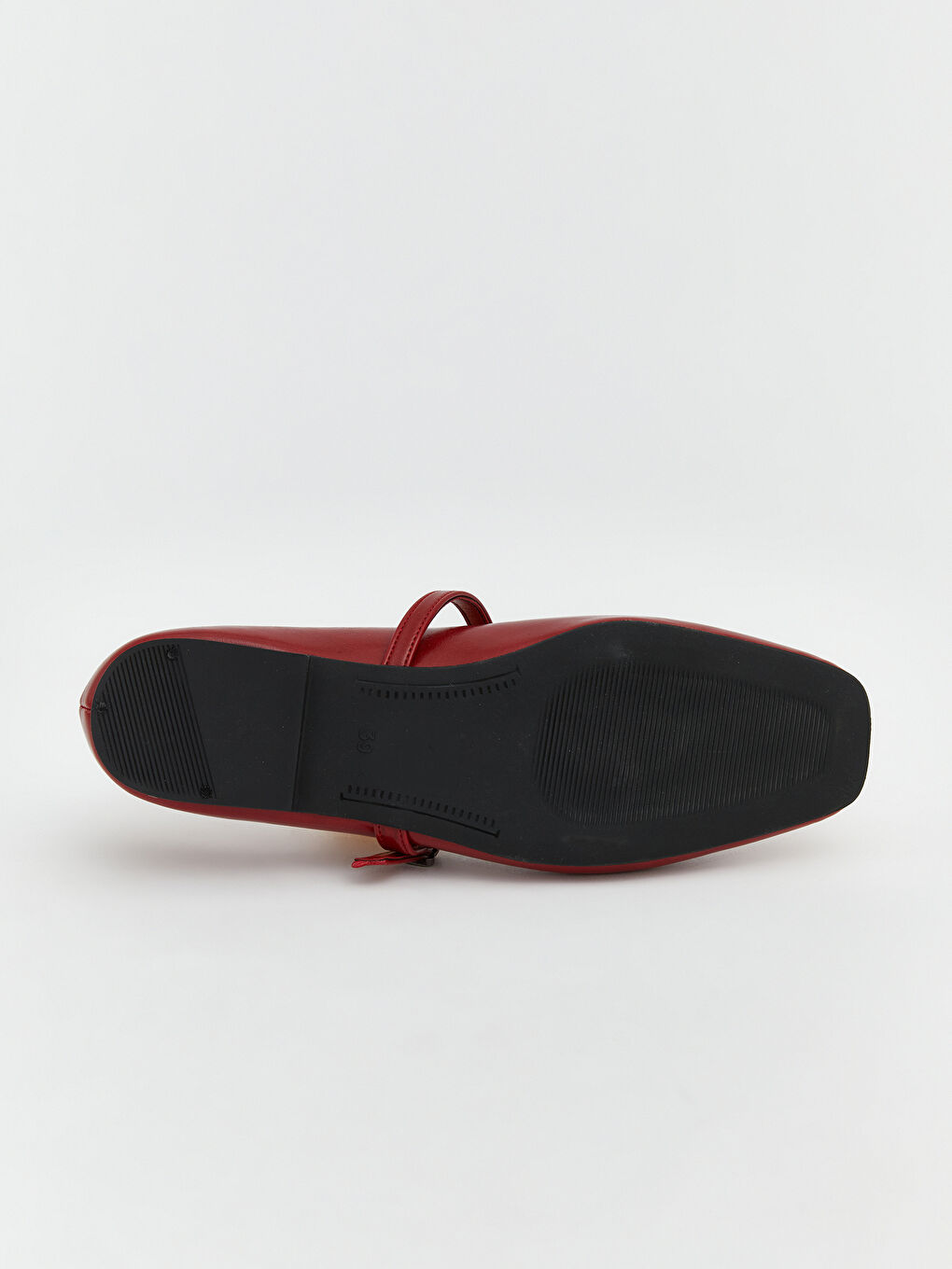 Kırmızı Deri Görünümlü Kadın Babet-3