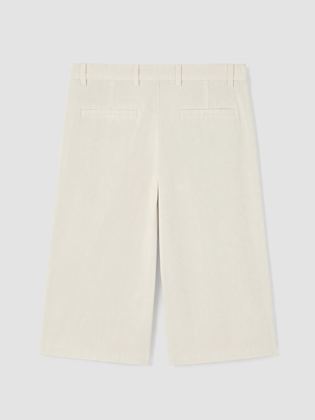 Bej Regular Fit Keten Karışımlı Şort-2