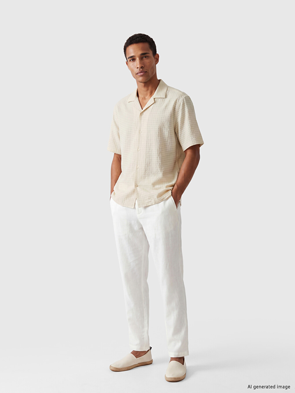 Regular Fit Viscose Men's Textured Shirt-1