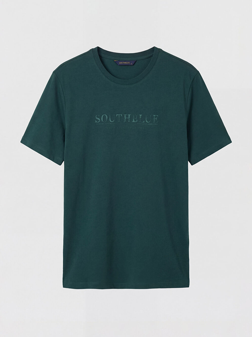 Yeşil Bisiklet Yaka Baskılı Erkek Tişört