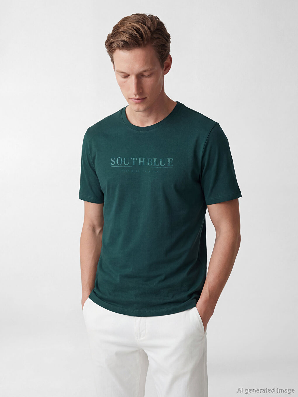 Crew Neck Printed Men's T-Shirt