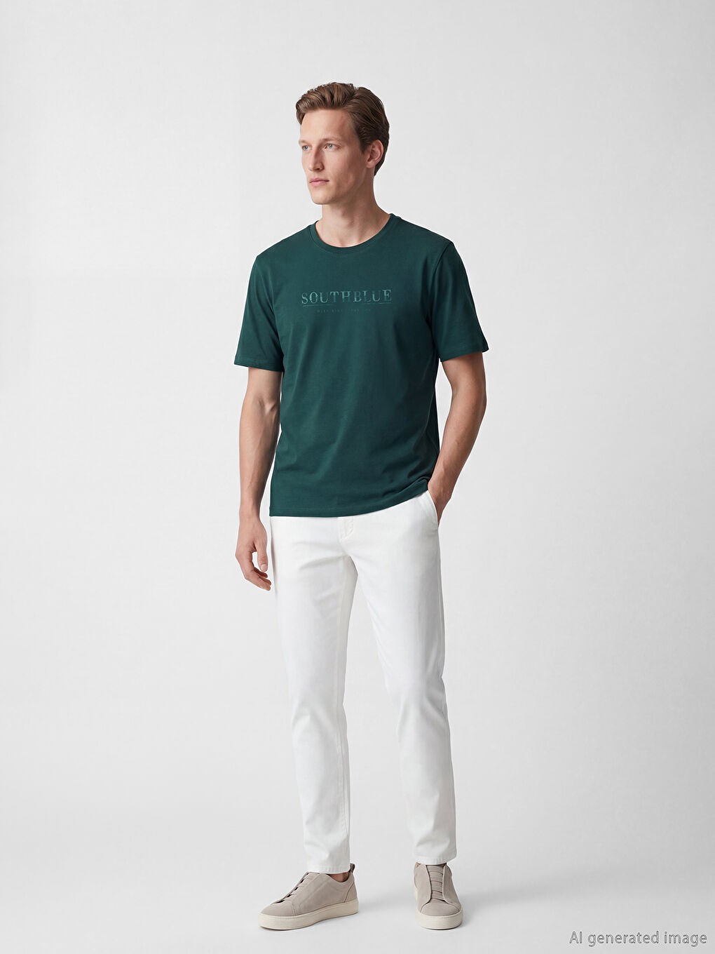 Crew Neck Printed Men's T-Shirt-1