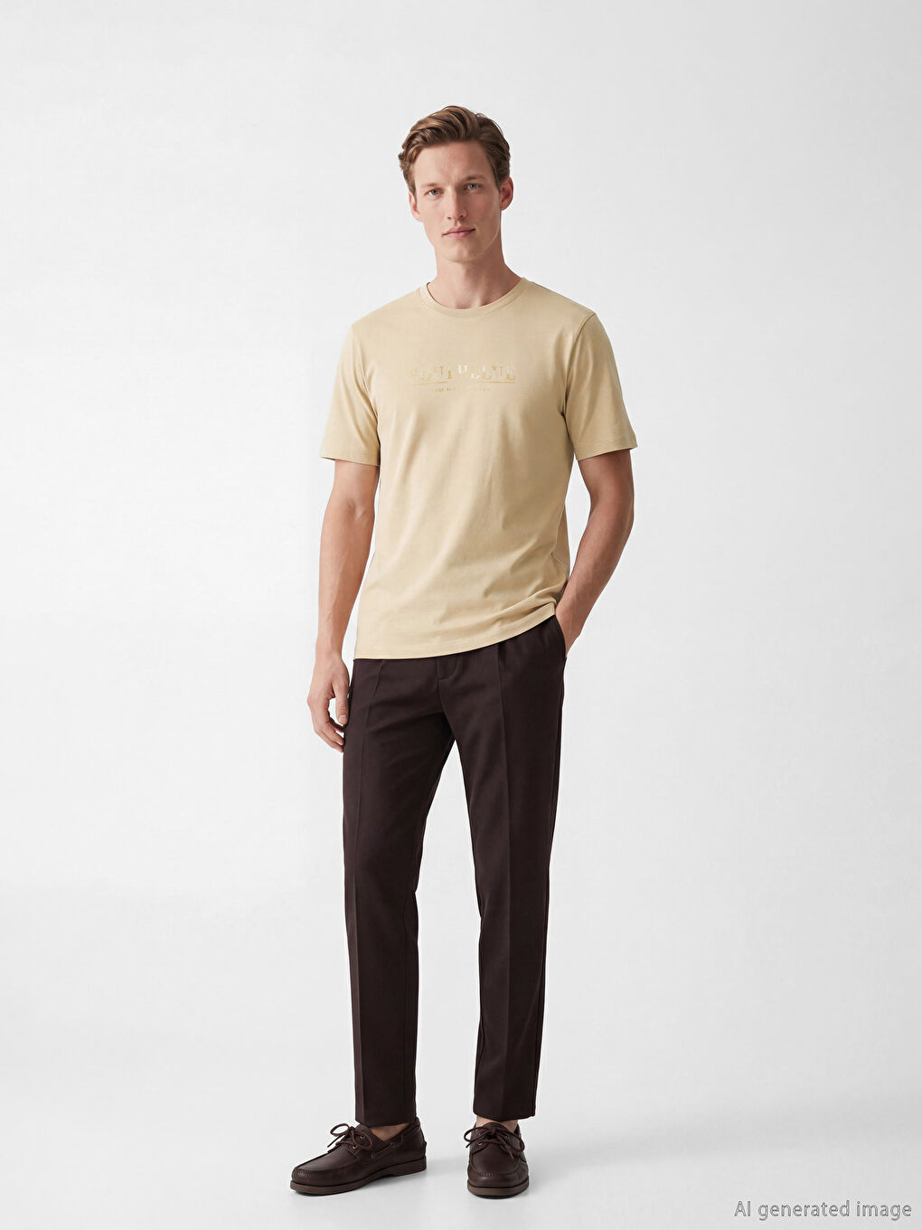 Crew Neck Printed Men's T-Shirt-1