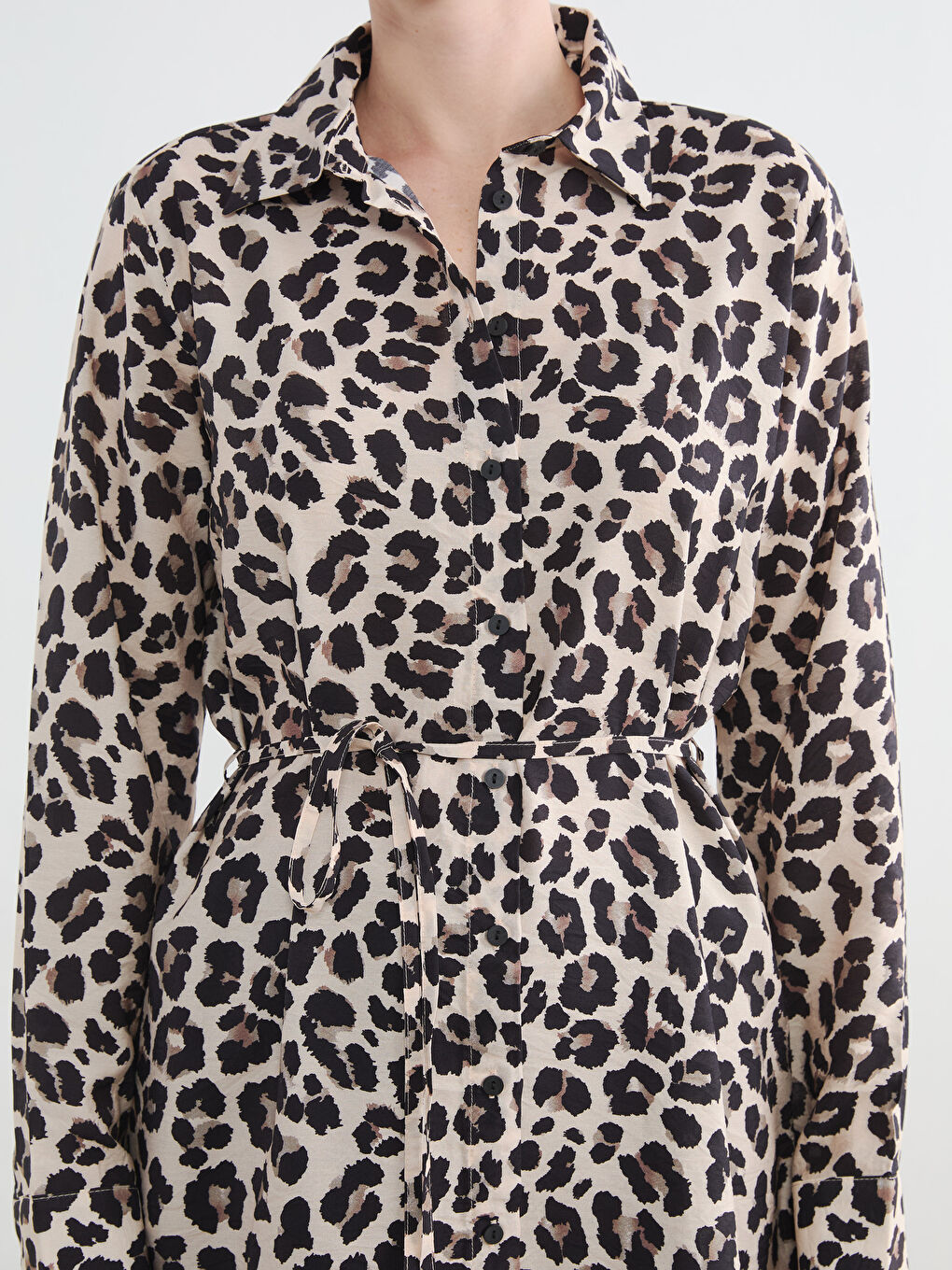 Leopard Print Women's Shirt Tunic-2