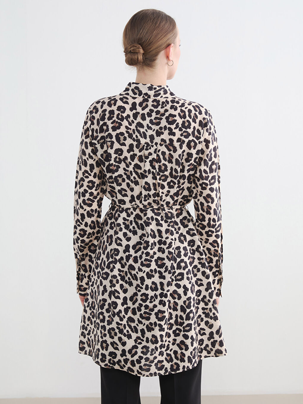 Leopard Print Women's Shirt Tunic-3