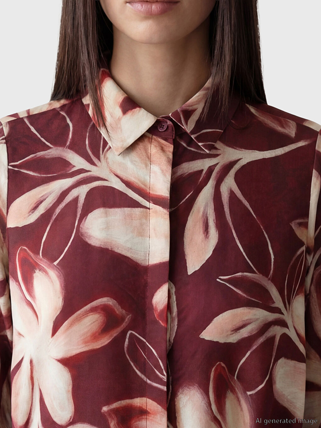 Cvetna ženska košulja tunika sa pojasom-2