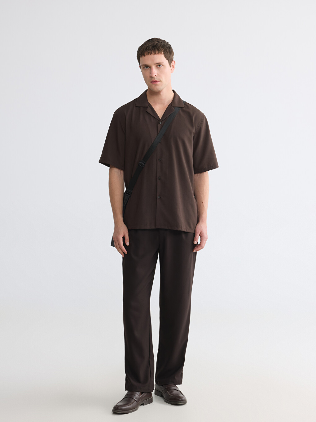 Regular Fit Camp Collar Crinkle Men's Shirt-1