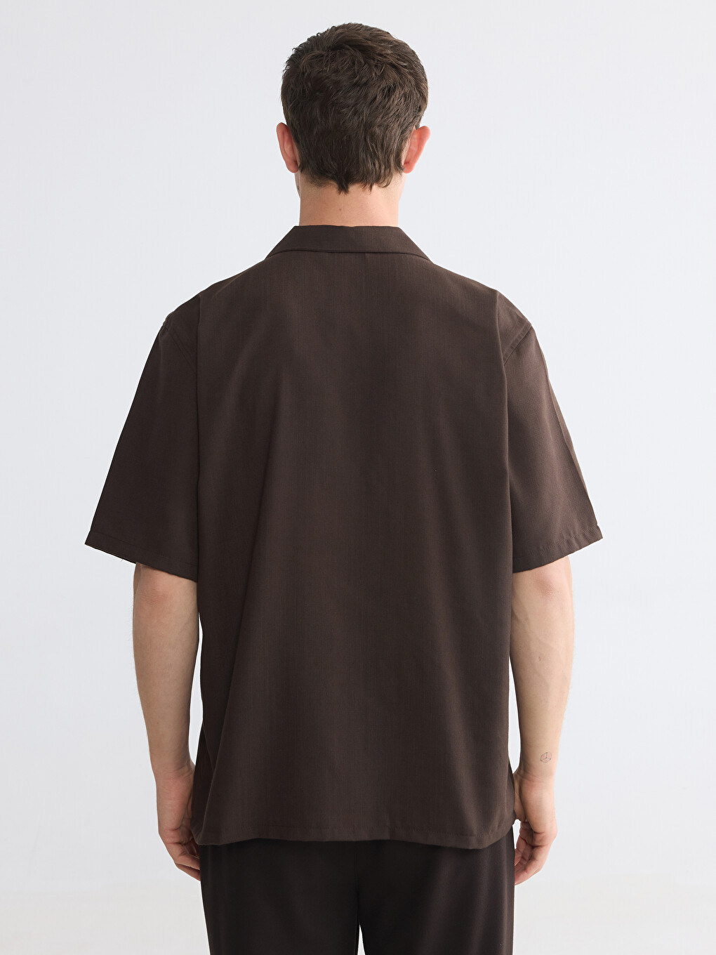 Regular Fit Camp Collar Crinkle Men's Shirt-3