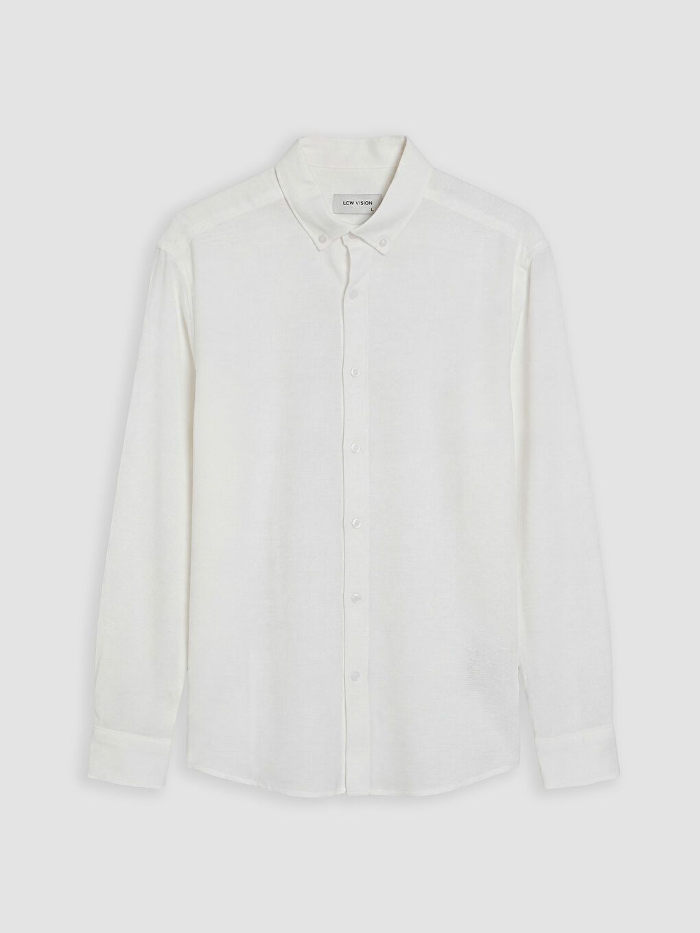 Beyaz Regular Fit Armürlü Erkek Gömlek