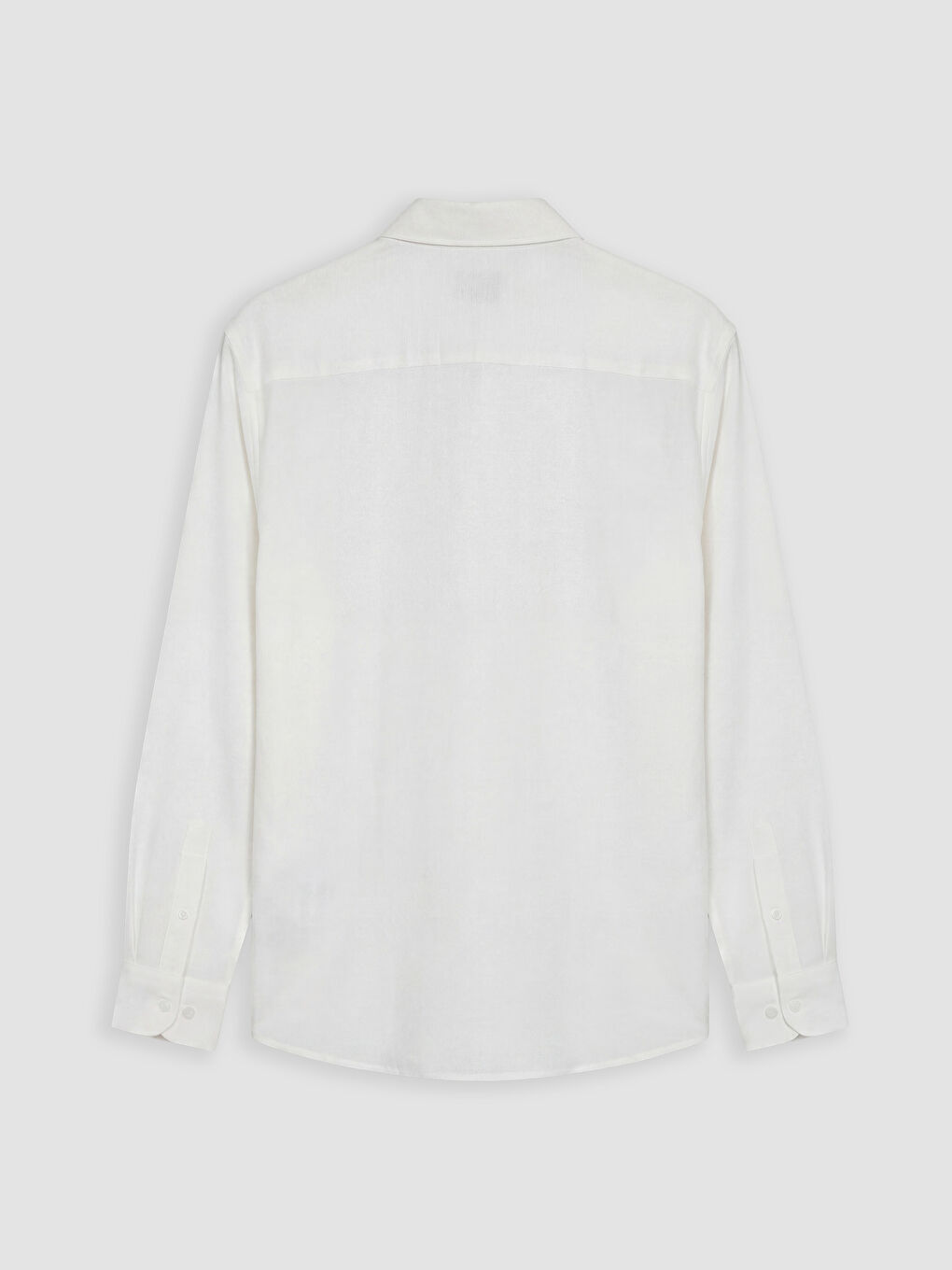 Beyaz Regular Fit Armürlü Erkek Gömlek-1