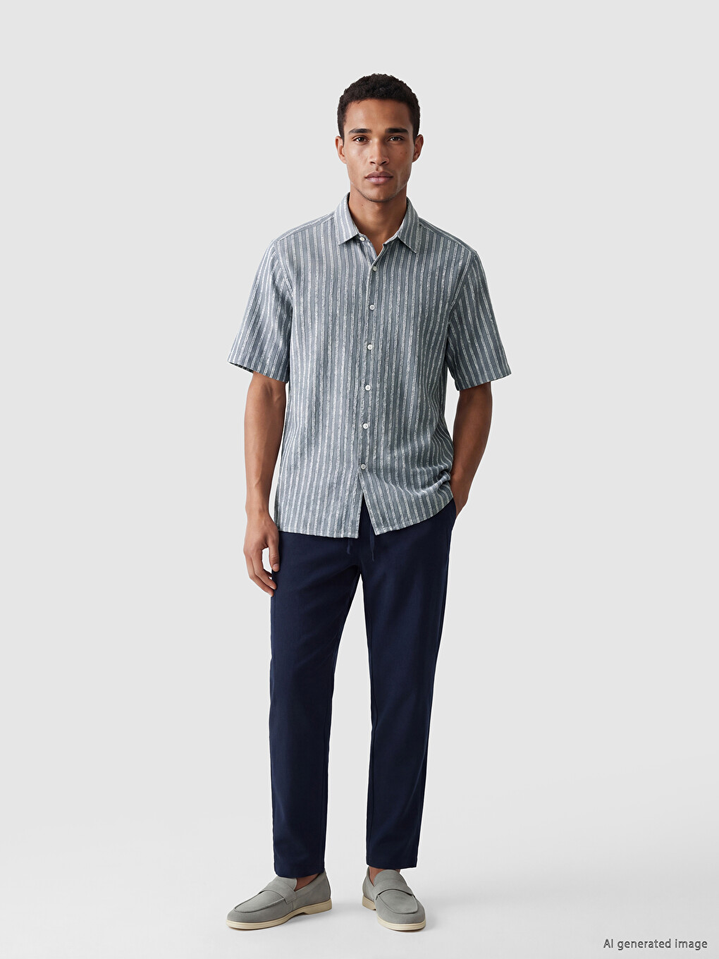 Regular Fit Striped Men's Shirt-3