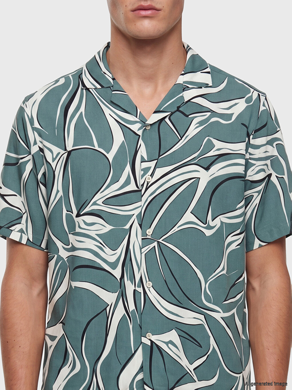 Regular Fit Resort Collar Patterned Men's Shirt-2