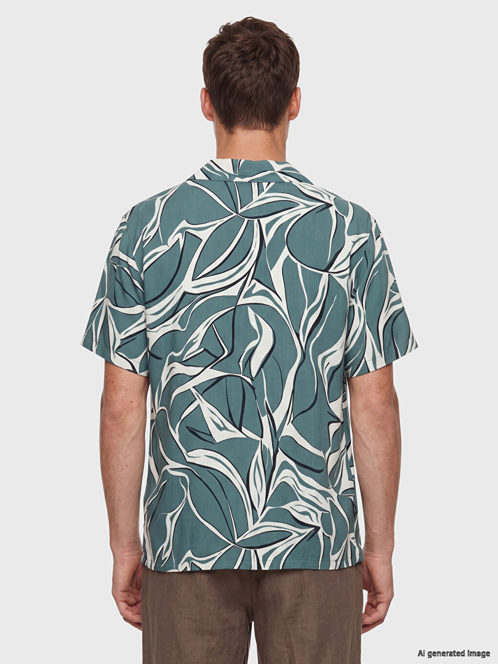 Regular Fit Resort Collar Patterned Men's Shirt-3