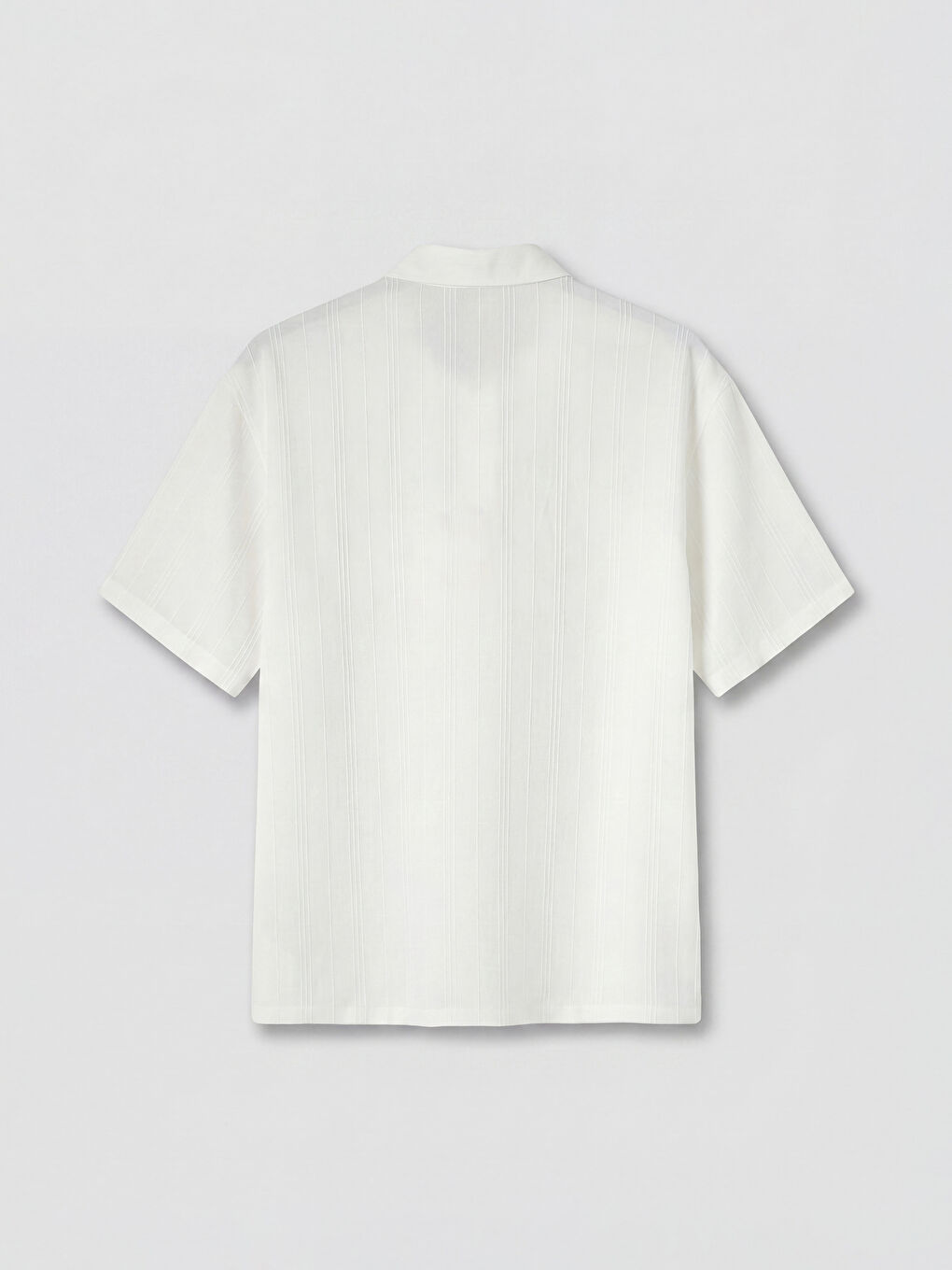 Ekru Regular Fit Erkek Dokulu Gömlek-1
