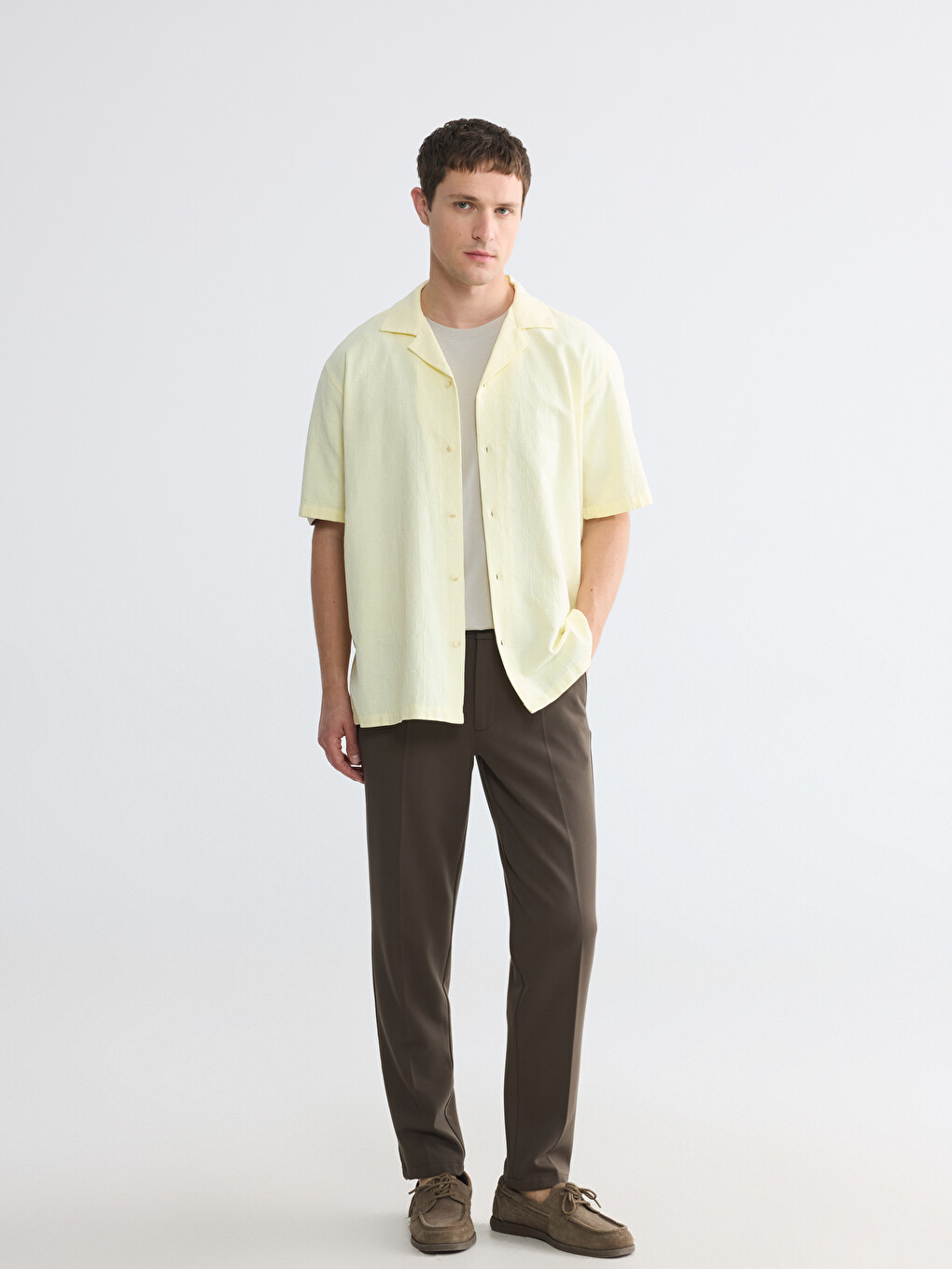Regular Fit Resort Collar Men's Shirt-3