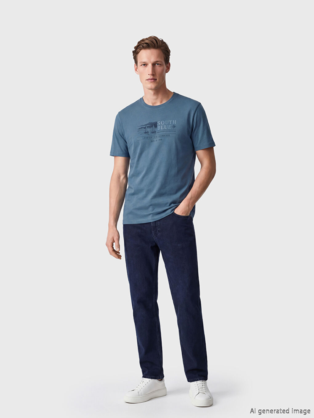 Crew Neck Printed Men's T-Shirt-1