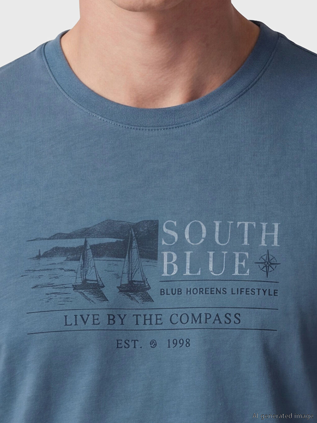 Crew Neck Printed Men's T-Shirt-2