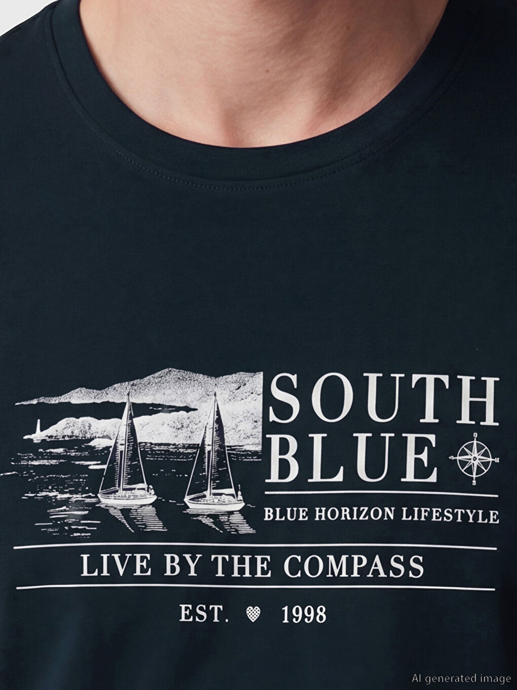 Crew Neck Printed Men's T-Shirt-2