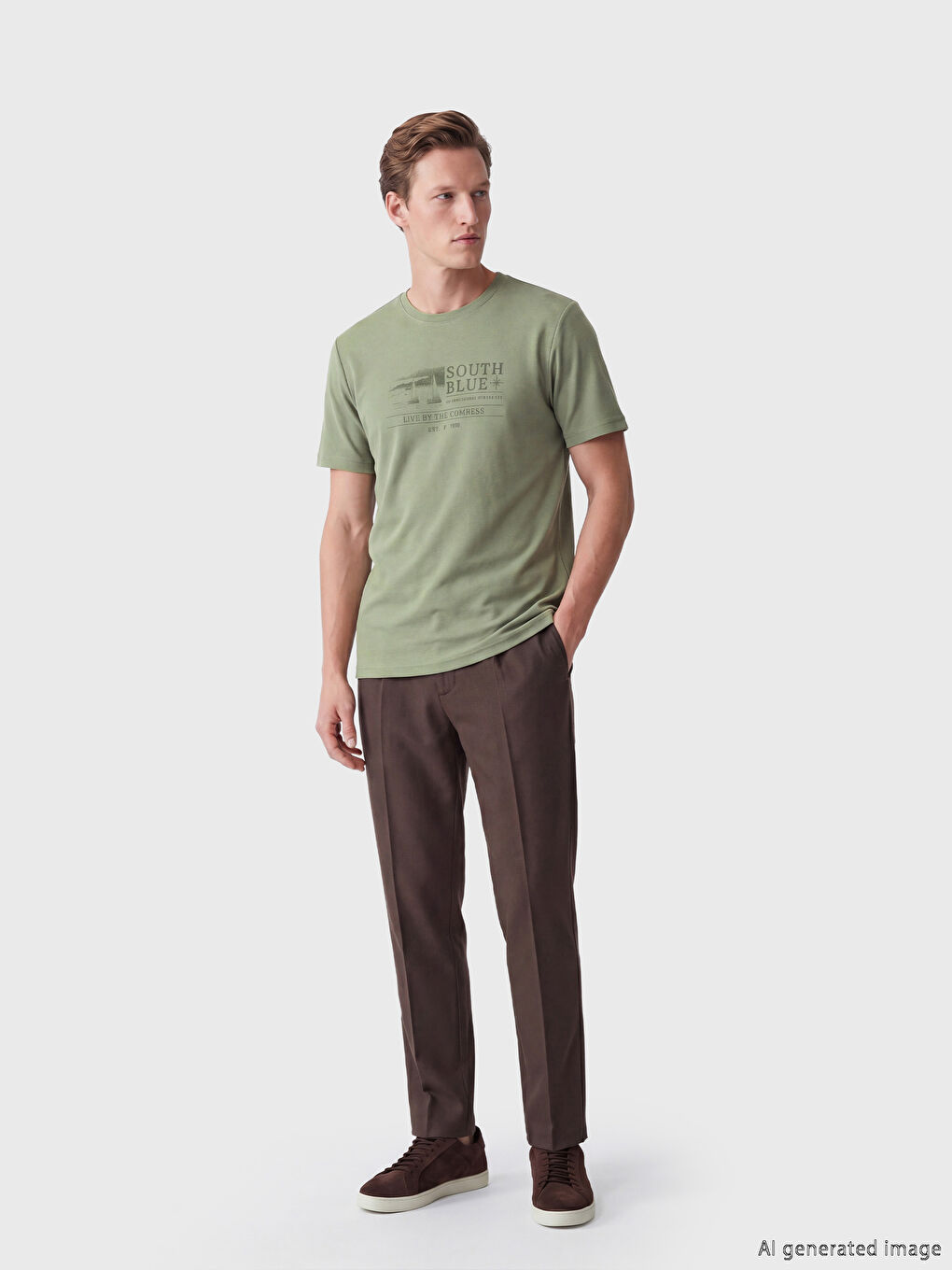 Crew Neck Printed Men's T-Shirt-1