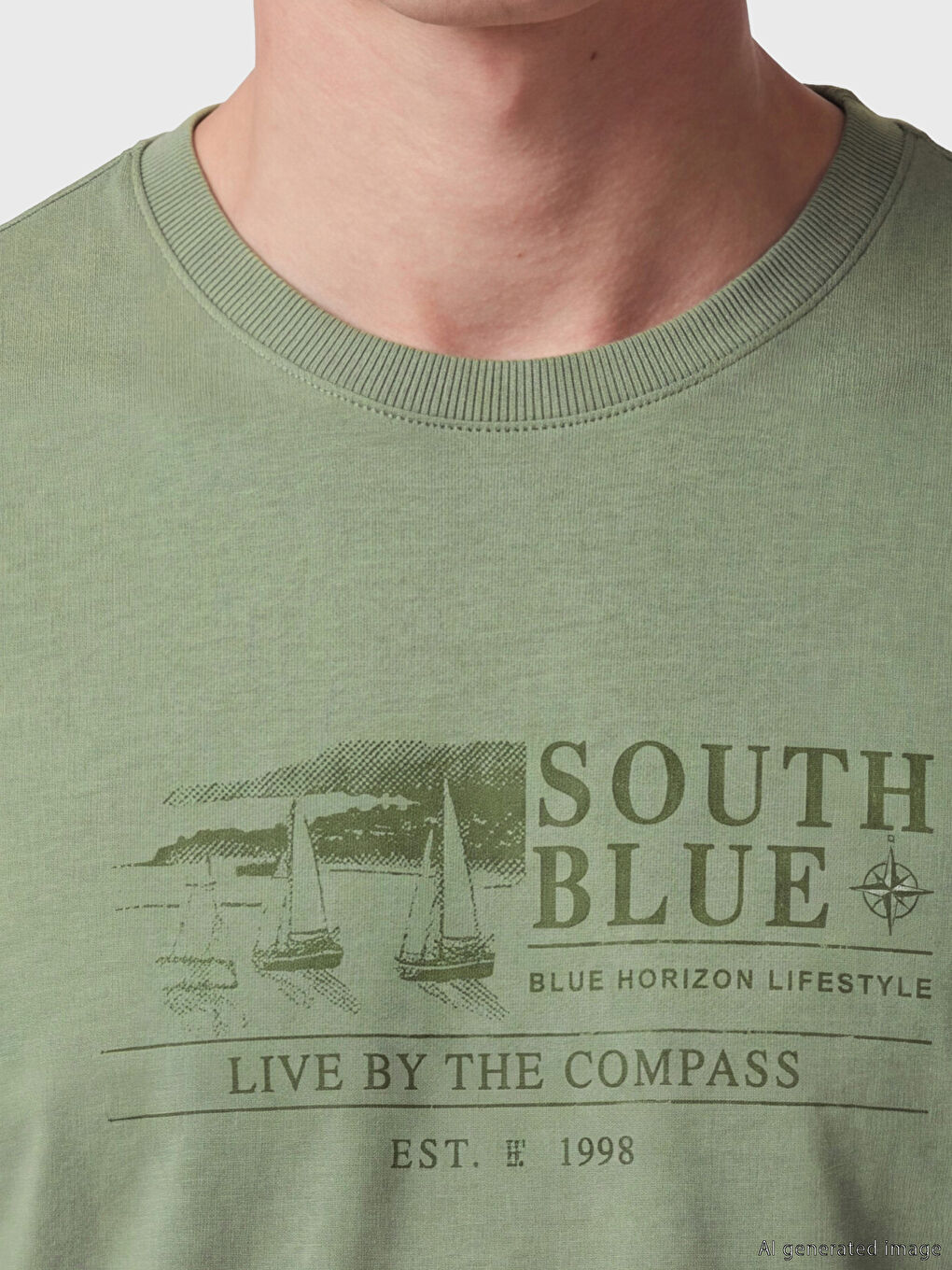 Crew Neck Printed Men's T-Shirt-2
