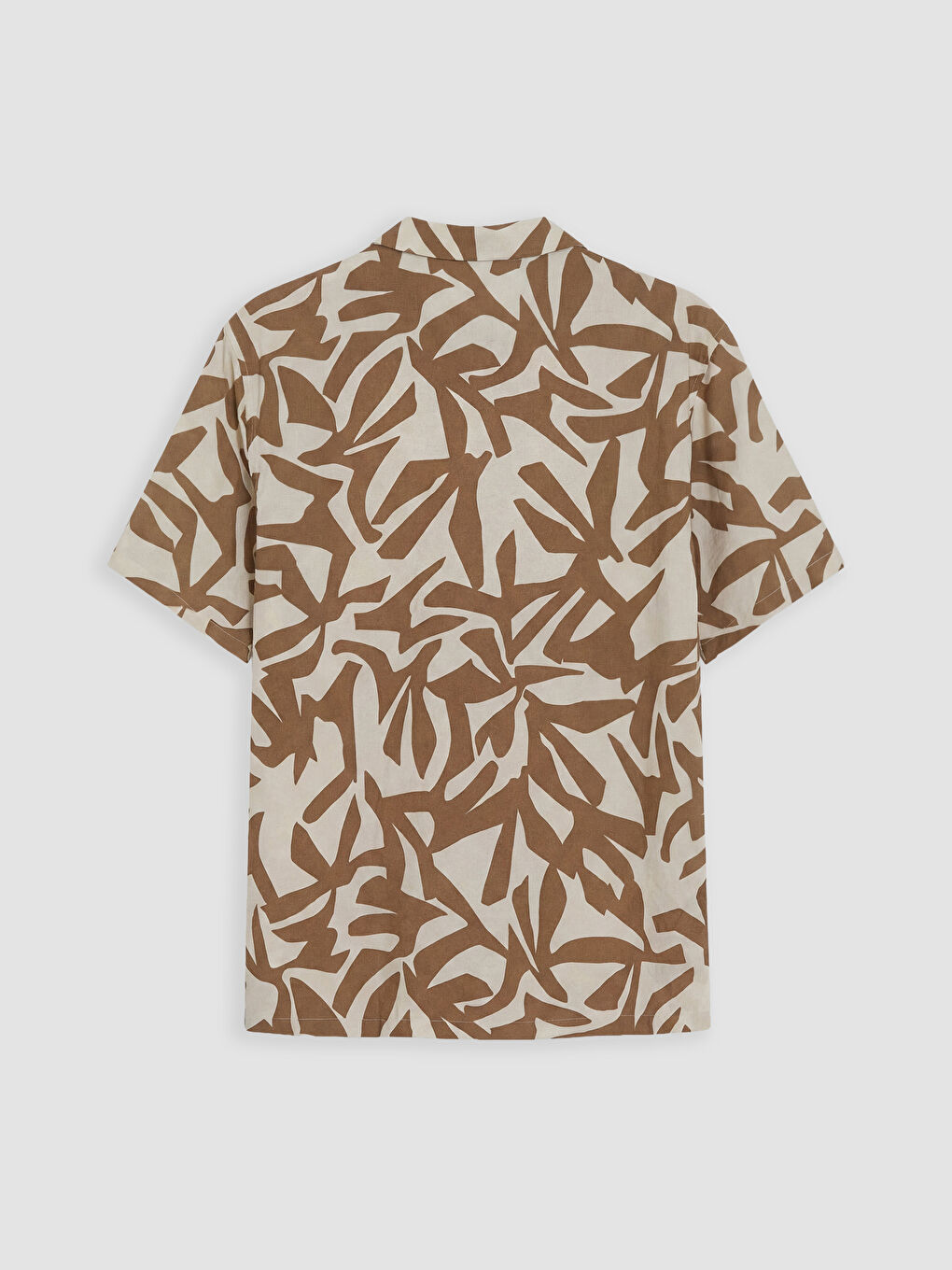 Kahverengi Regular Fit Desenli Erkek Gömlek-1