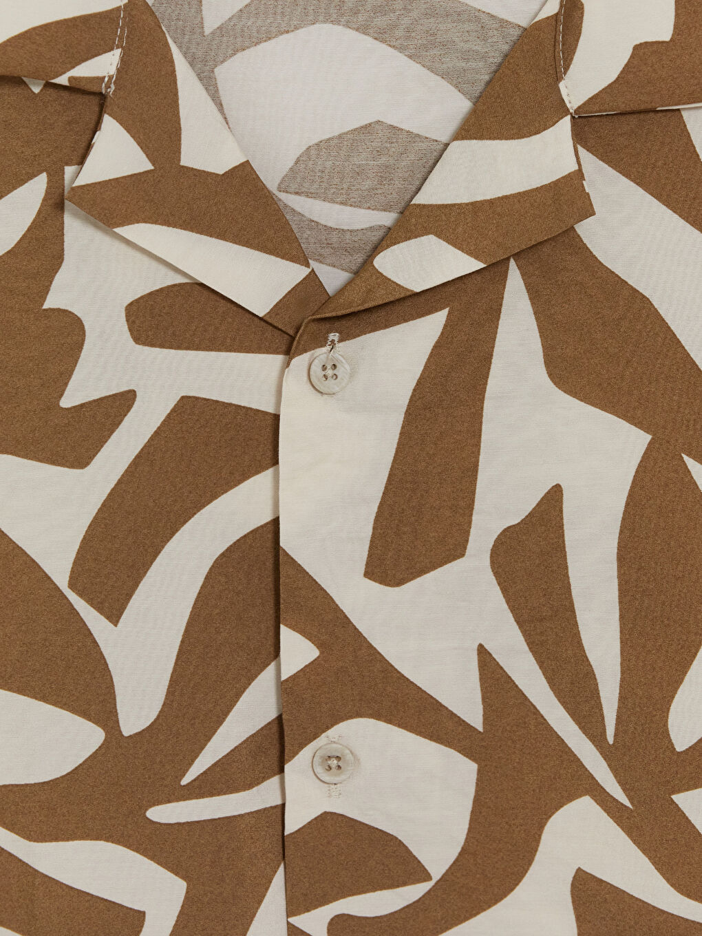 Kahverengi Regular Fit Desenli Erkek Gömlek-2