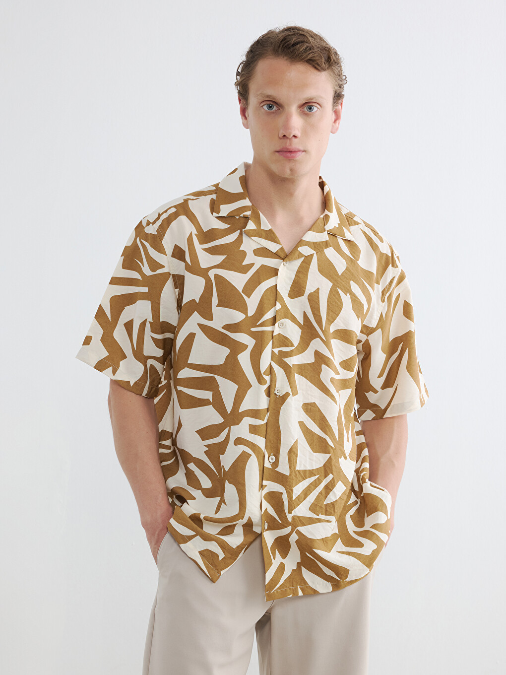 Chemise à motifs Regular Fit pour homme