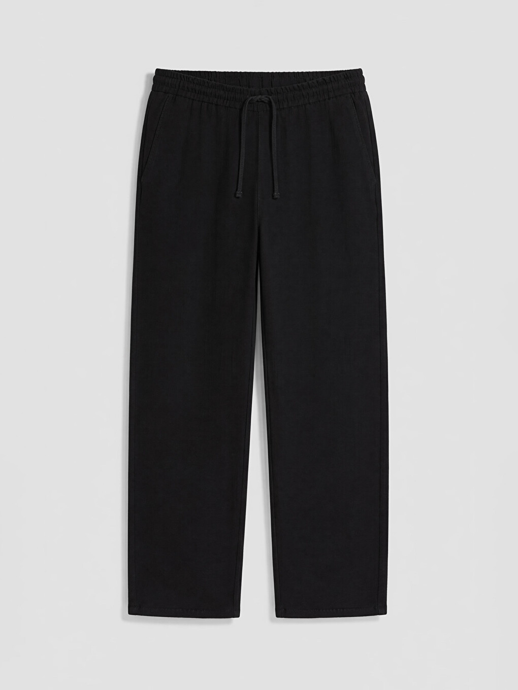 Siyah Regular Fit Armürlü Erkek Pantolon-4