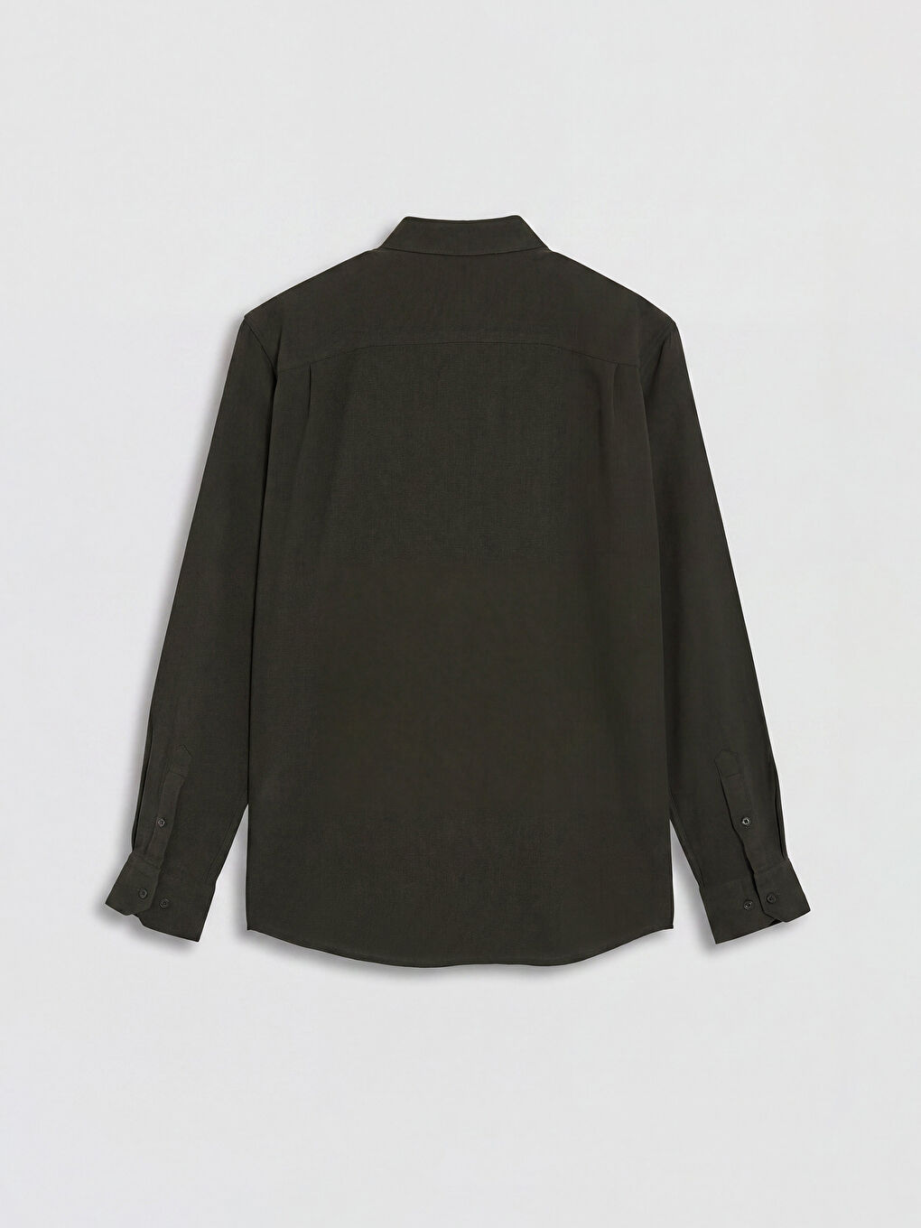 Yeşil Regular Fit Armürlü Erkek Gömlek-1