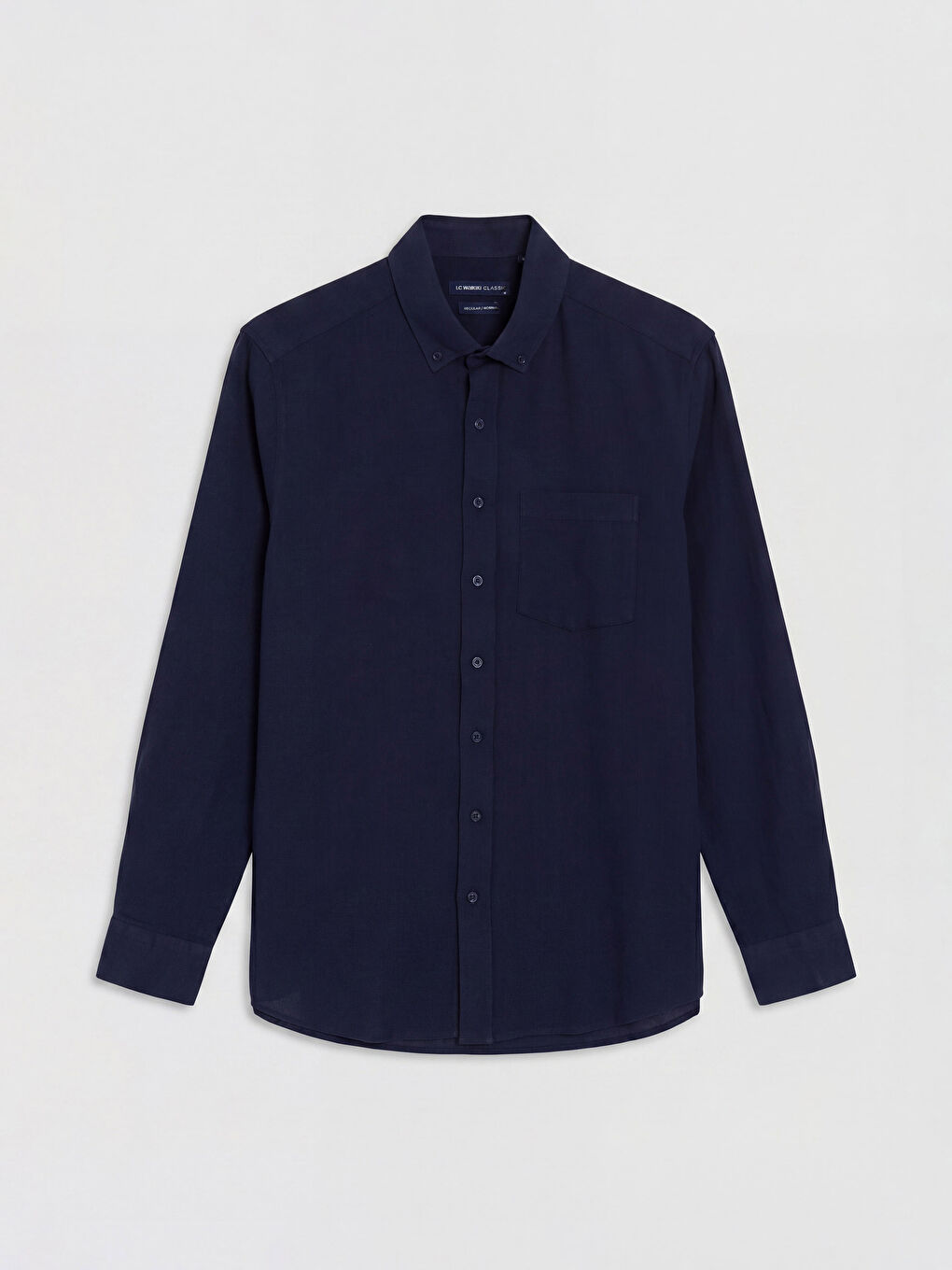 İndigo Regular Fit Armürlü Erkek Gömlek-4