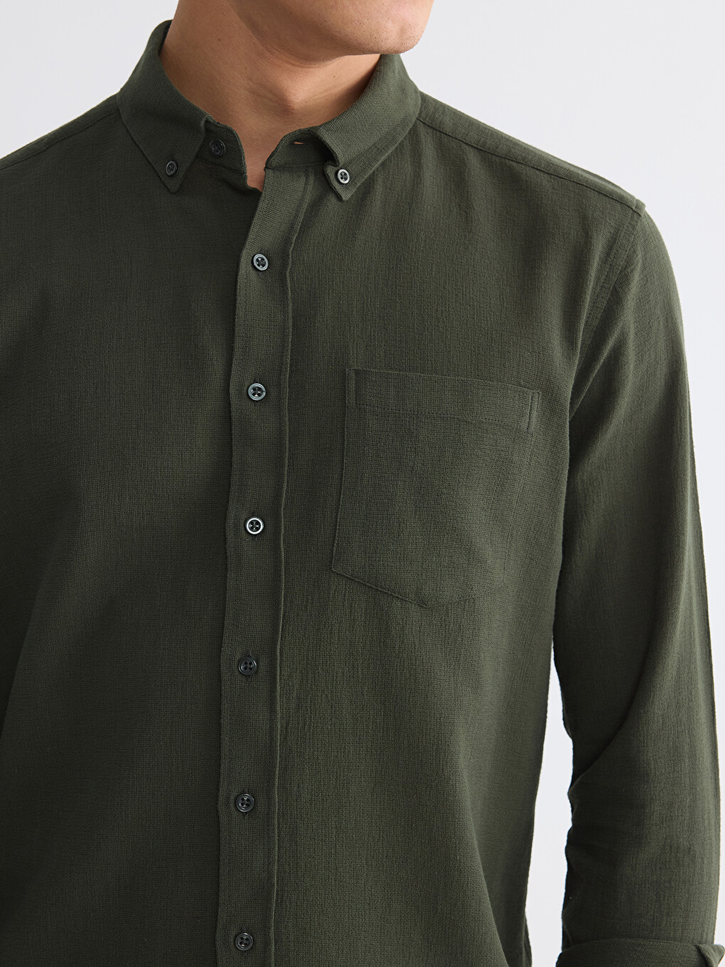 Regular Fit Dobby Men's Shirt-2